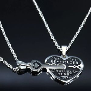 Lock And Key heart Necklaces